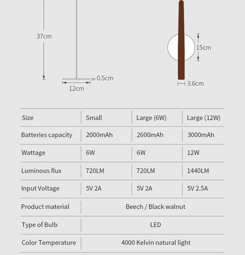 Noble Wood Table Lamp