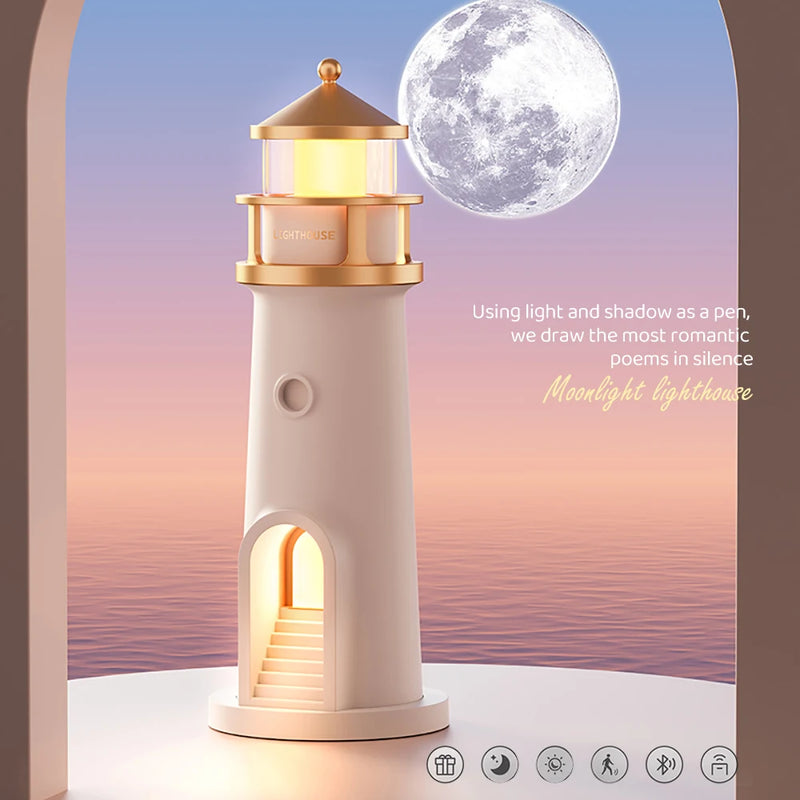 Bluetooth Moon Lighthouse Lamp
