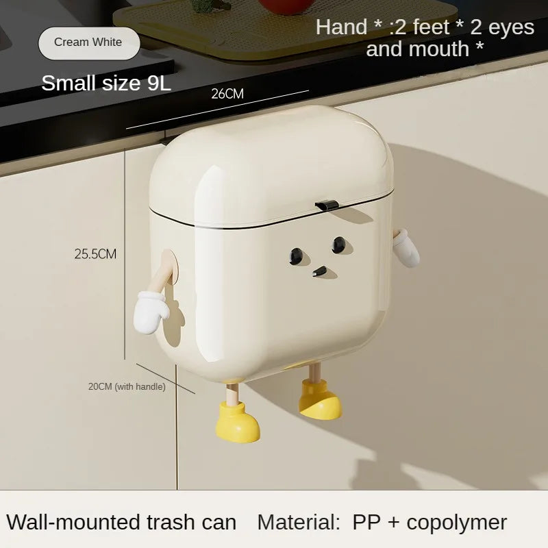 Wall-Mount Trash Bin
