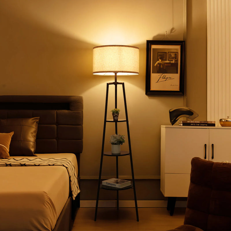 Round Shelf Floor Lamp