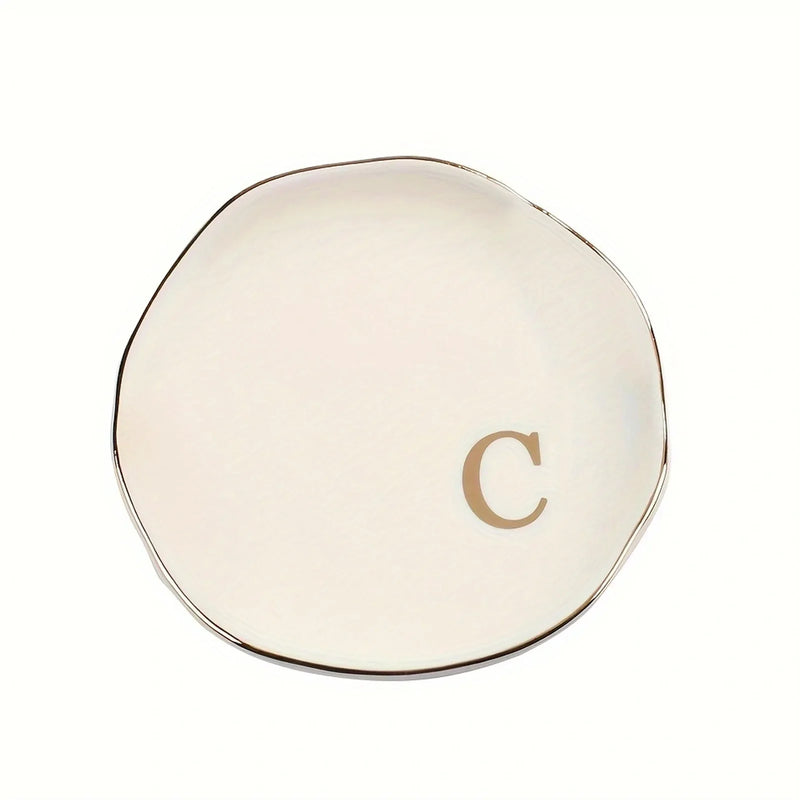 Personalized Initials Ceramic Ring Dish