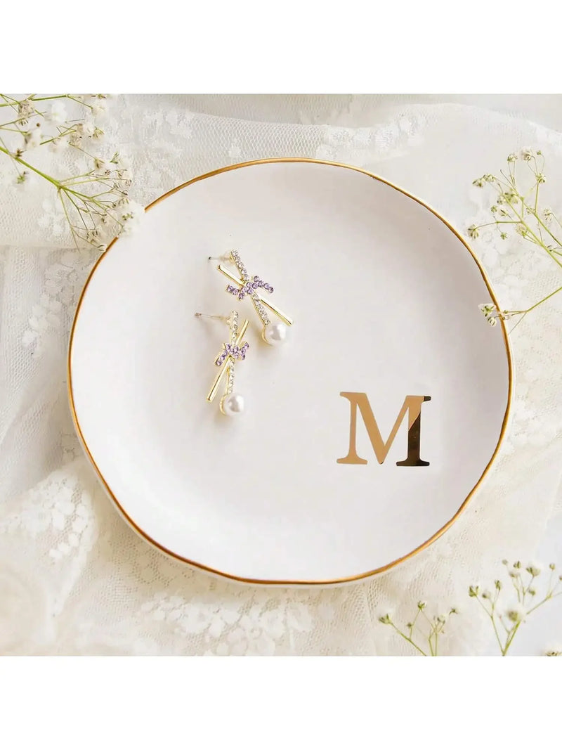 Personalized Initials Ceramic Ring Dish