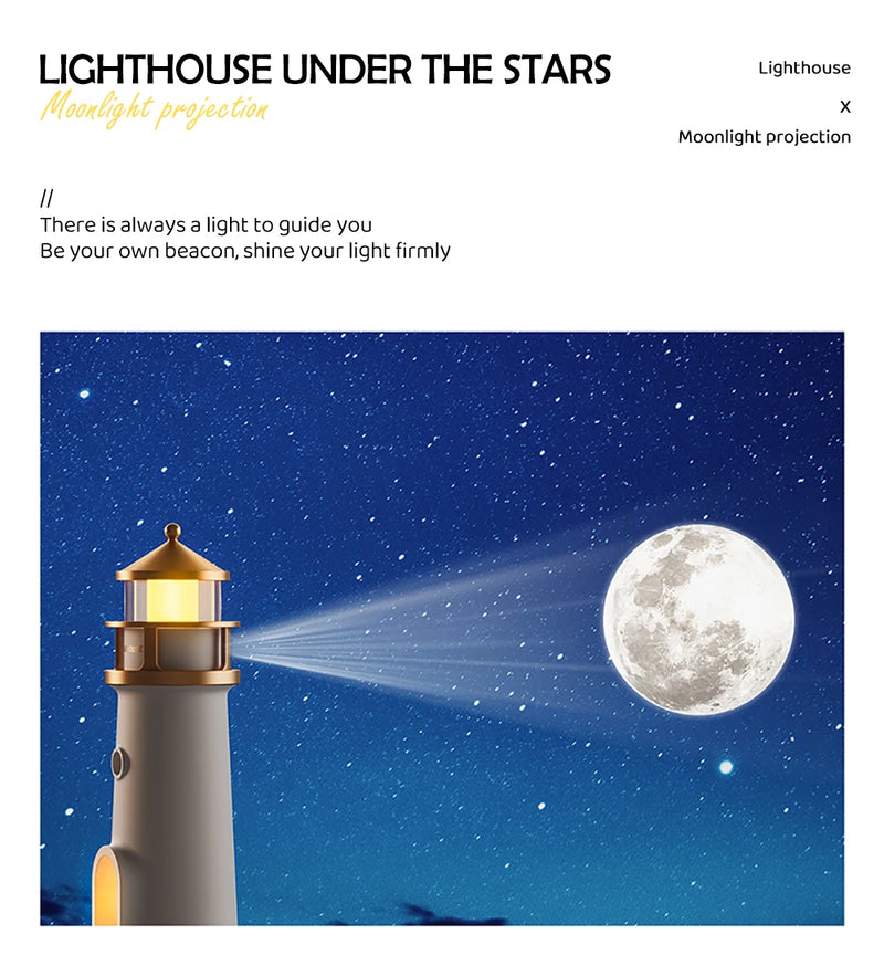Bluetooth Moon Lighthouse Lamp