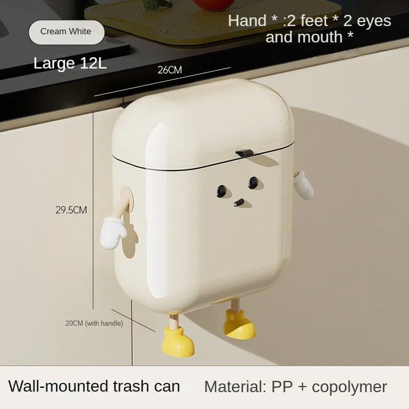 Wall-Mount Trash Bin