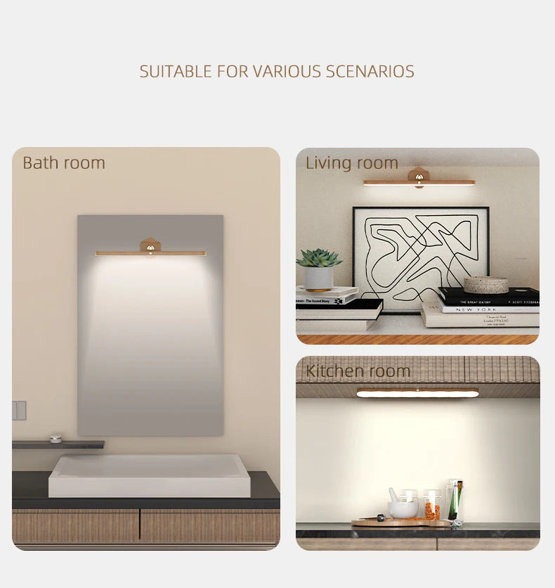 Magnetic Wooden LED Night Light