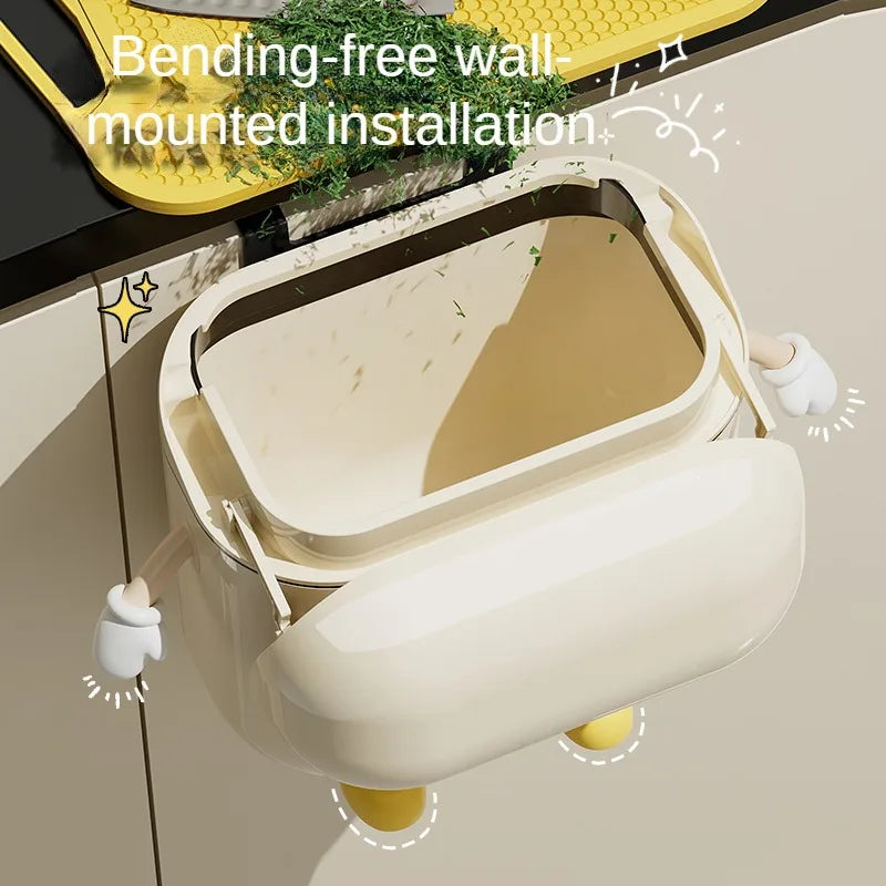 Wall-Mount Trash Bin