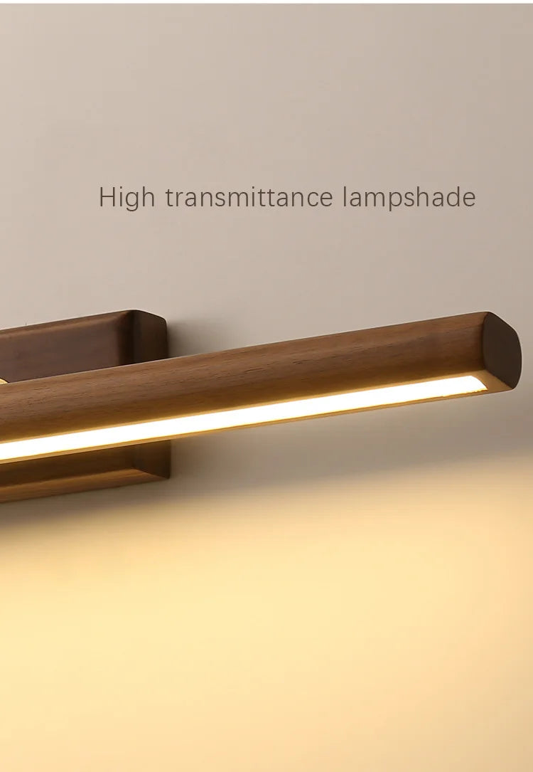 Walnut LED Mirror Lamp
