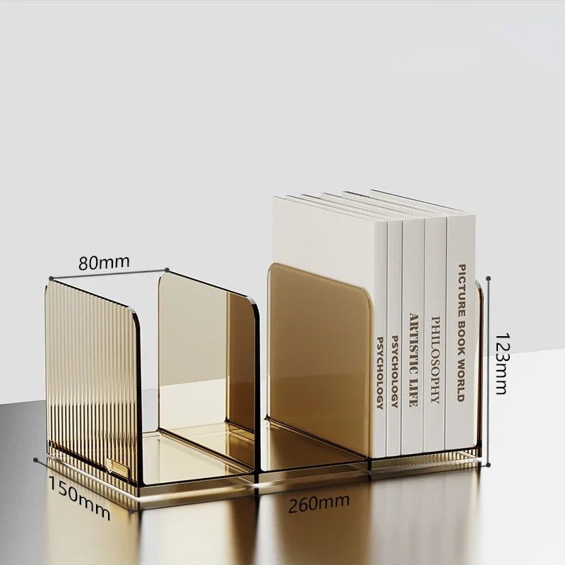 Transparent Bookends Stand