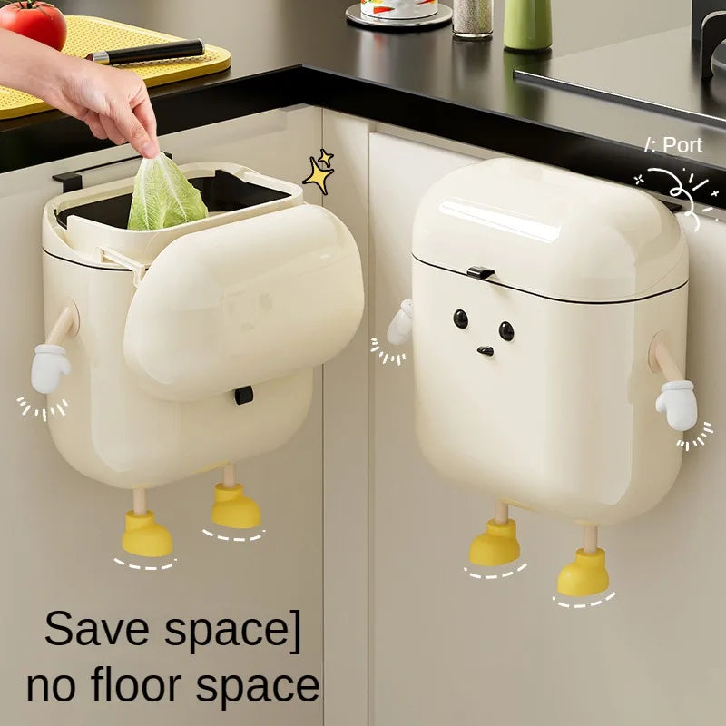 Wall-Mount Trash Bin