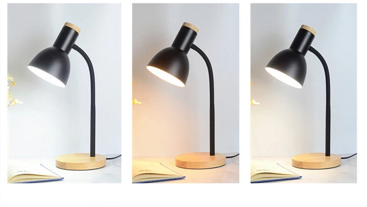 Wood & Iron Desk Lamp