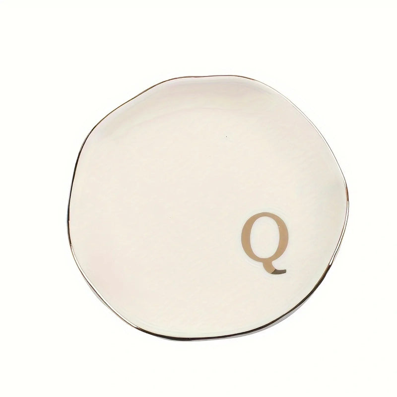 Personalized Initials Ceramic Ring Dish