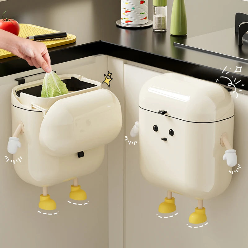 Wall-Mount Trash Bin