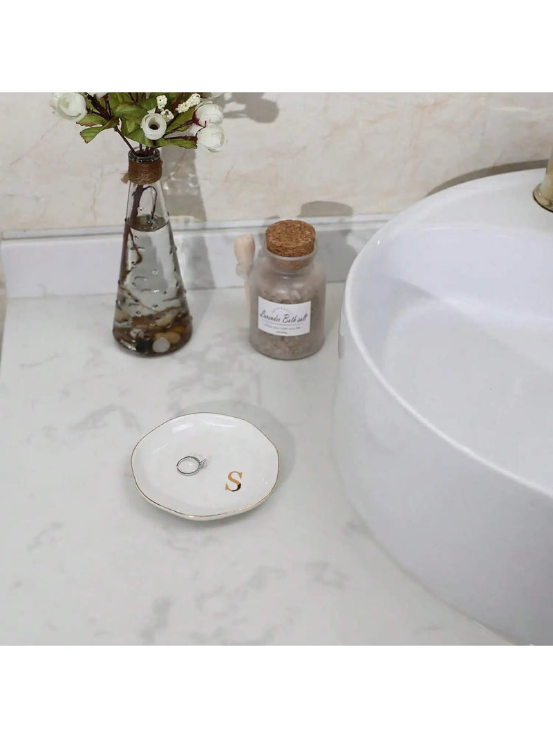 Personalized Initials Ceramic Ring Dish