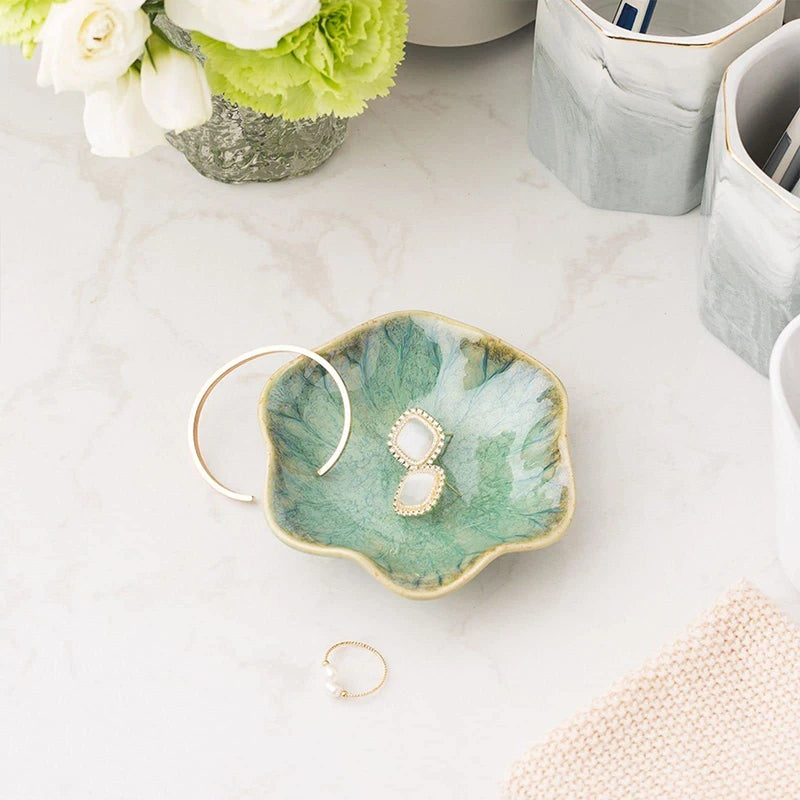 Lotus Ceramic Jewelry Tray