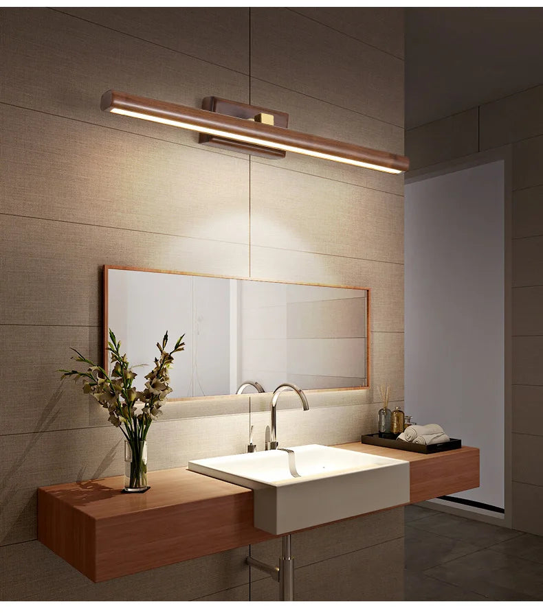 Walnut LED Mirror Lamp