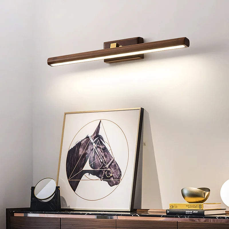 Walnut LED Mirror Lamp