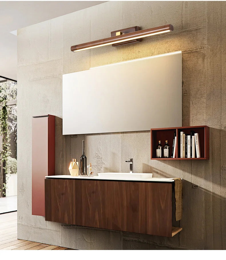 Walnut LED Mirror Lamp