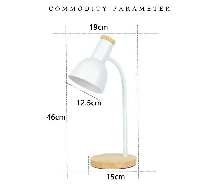 Wood & Iron Desk Lamp