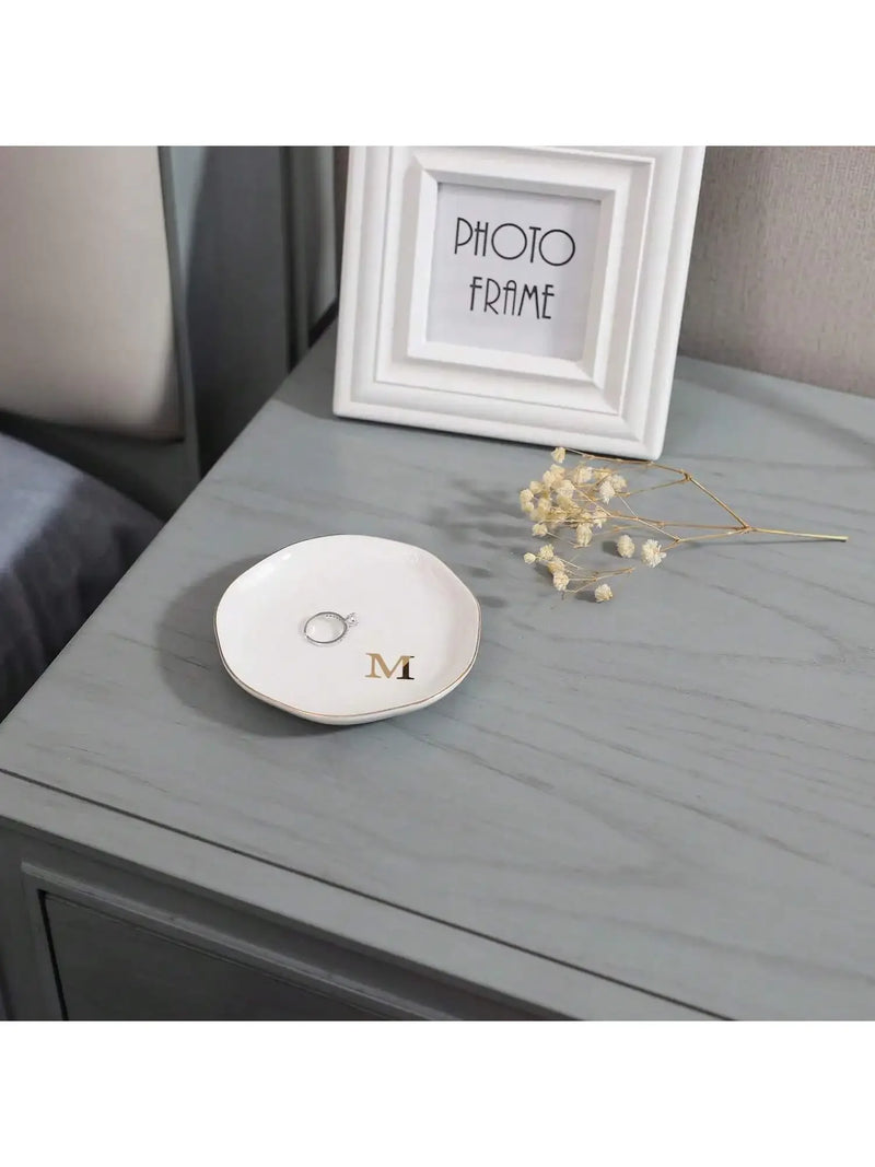 Personalized Initials Ceramic Ring Dish