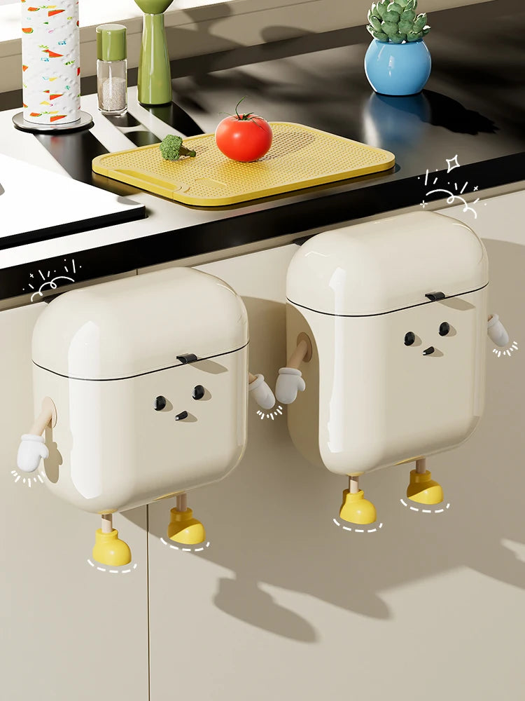 Wall-Mount Trash Bin