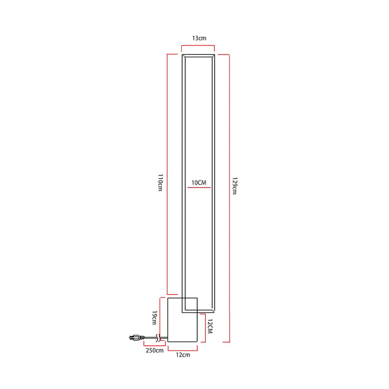 Black LED Floor Lamp