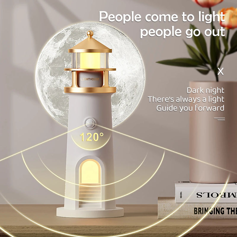 Bluetooth Moon Lighthouse Lamp