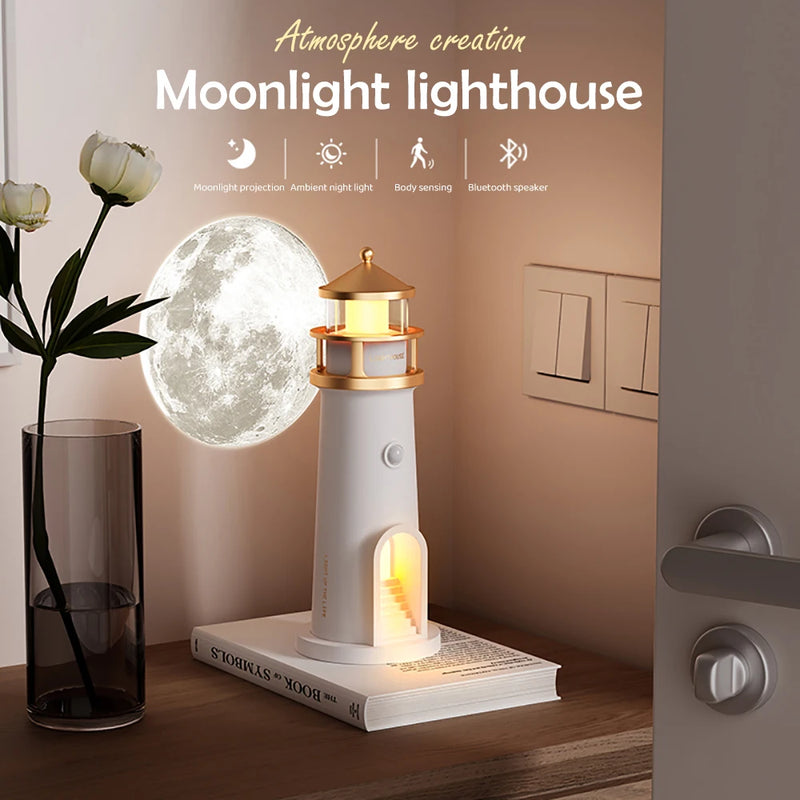 Bluetooth Moon Lighthouse Lamp
