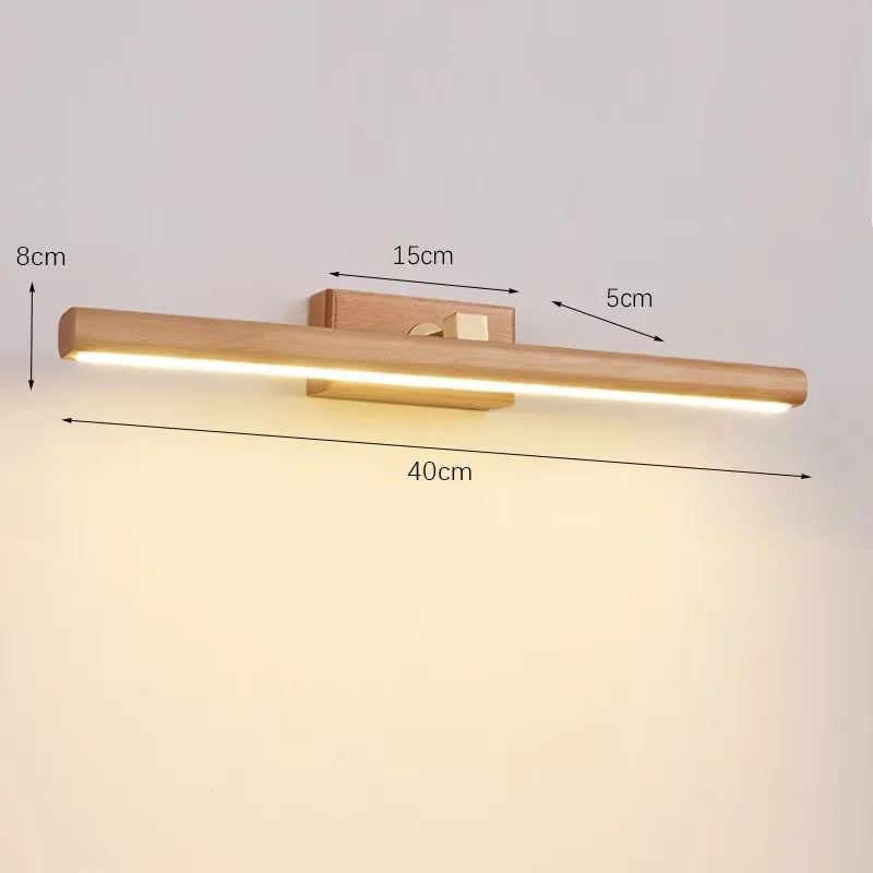 Walnut LED Mirror Lamp
