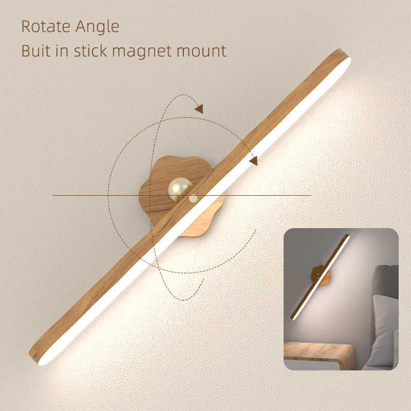 Magnetic Wooden LED Night Light