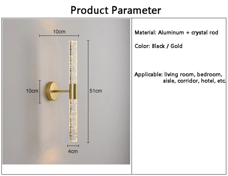 Nordic Crystal Wall Lamp