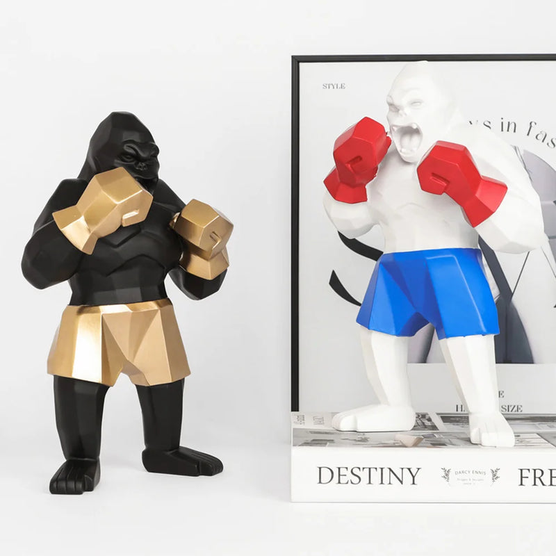 Boxing Gorilla Sculpture