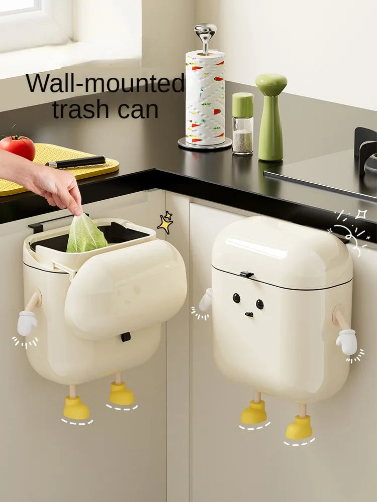 Wall-Mount Trash Bin