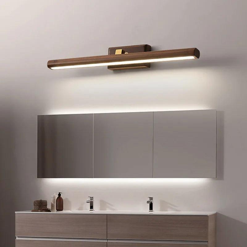 Walnut LED Mirror Lamp