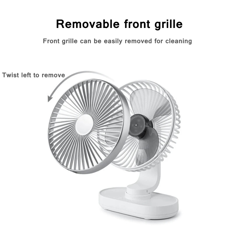 Auto-Rotating USB Desk Fan