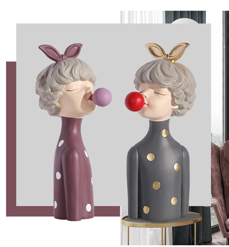 Bubble Gum Girl Statue