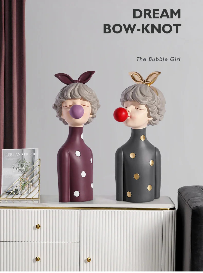 Bubble Gum Girl Statue