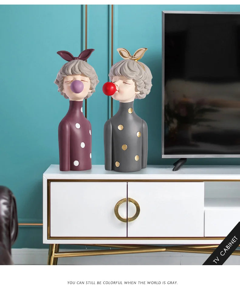 Bubble Gum Girl Statue
