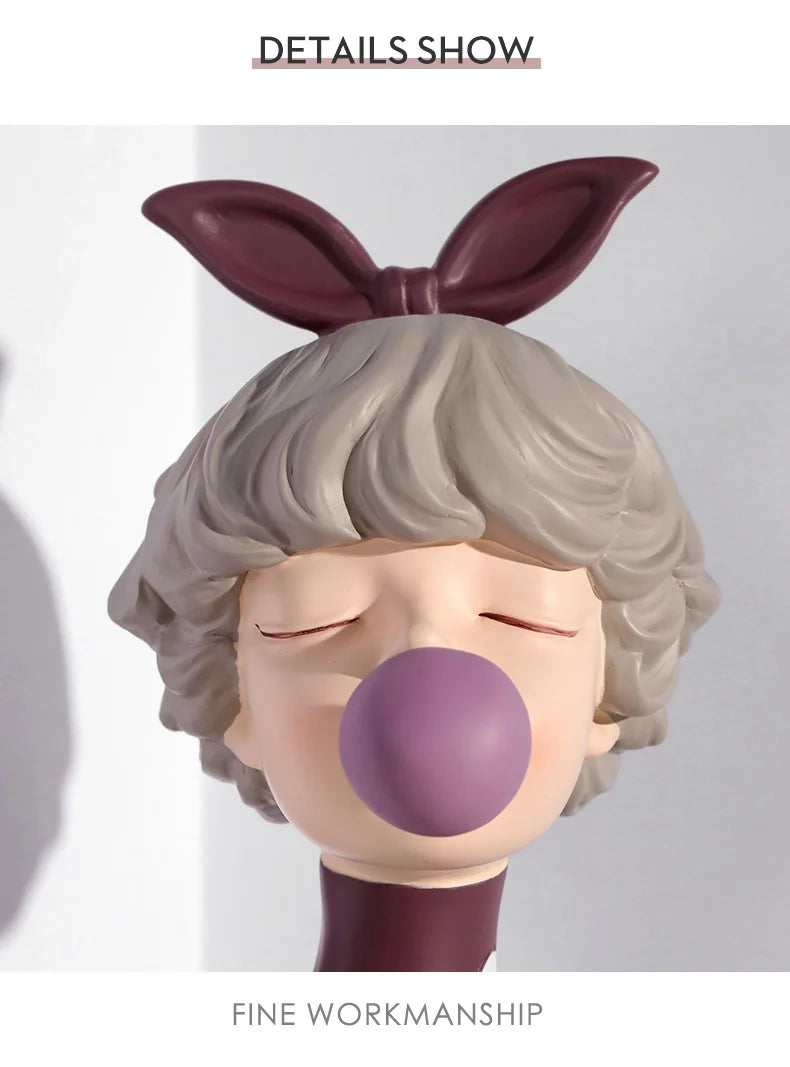 Bubble Gum Girl Statue