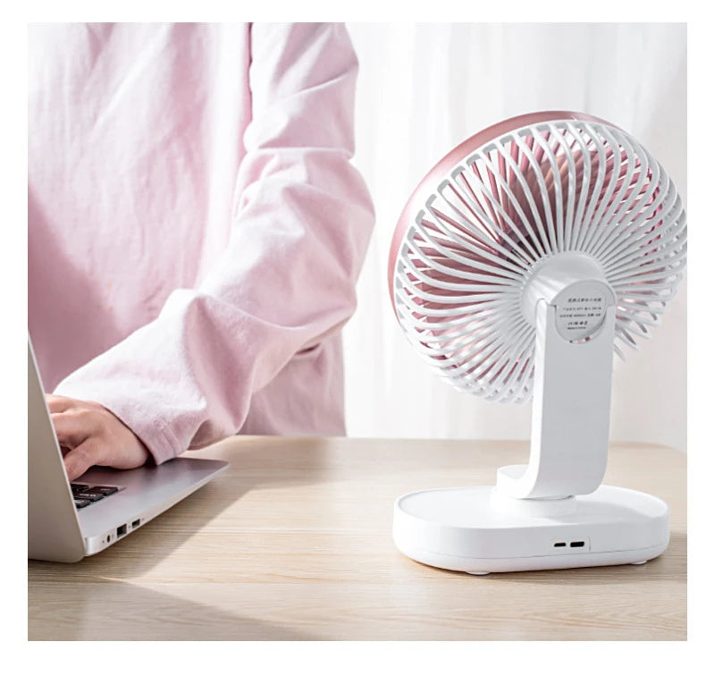 Auto-Rotating USB Desk Fan