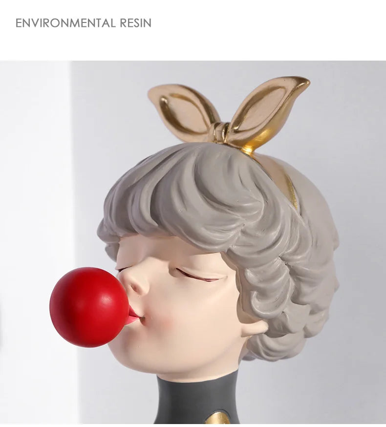 Bubble Gum Girl Statue
