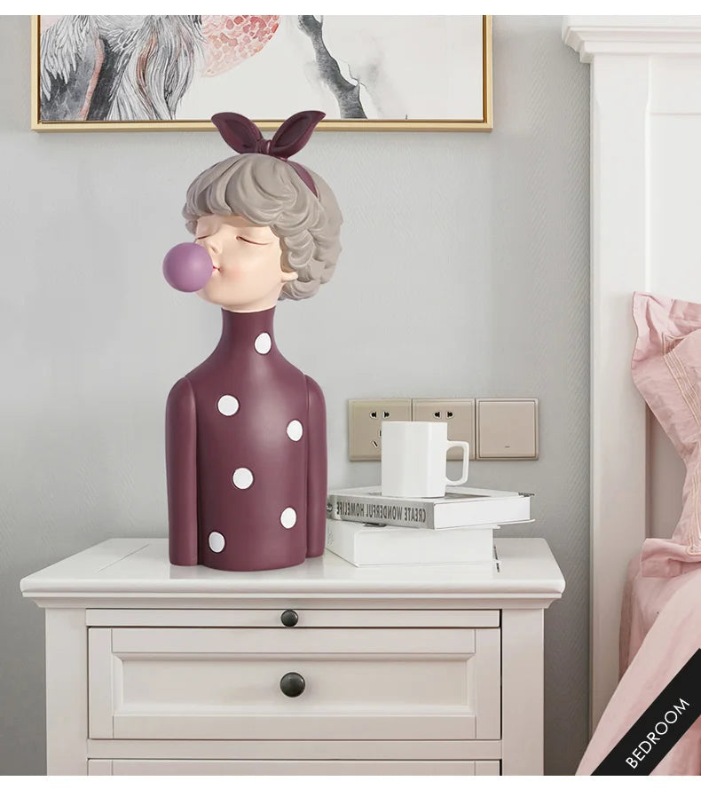 Bubble Gum Girl Statue