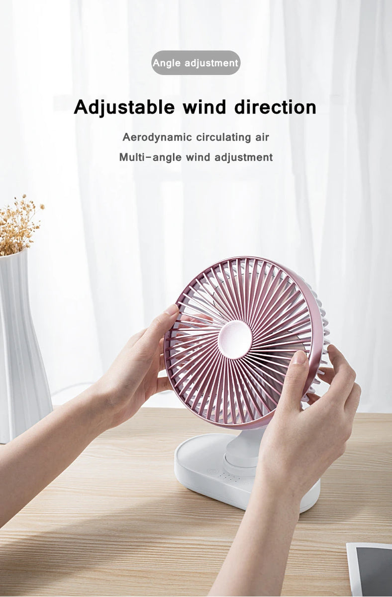 Auto-Rotating USB Desk Fan