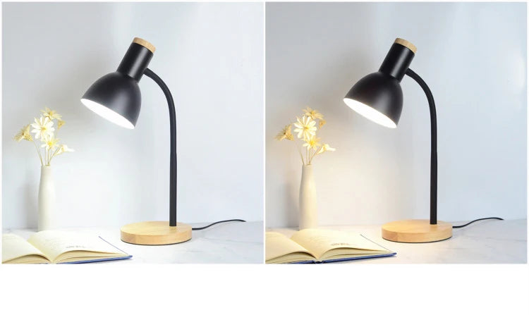 Wood & Iron Desk Lamp