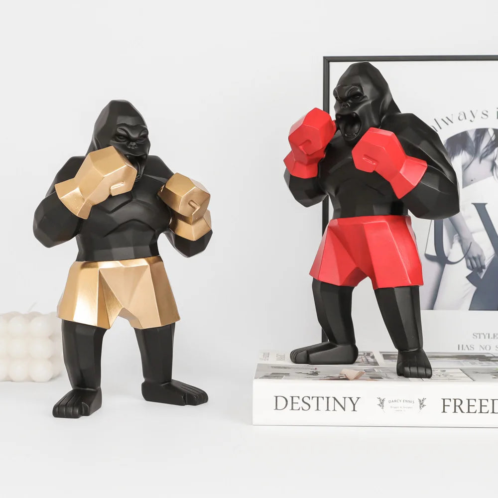 Boxing Gorilla Sculpture