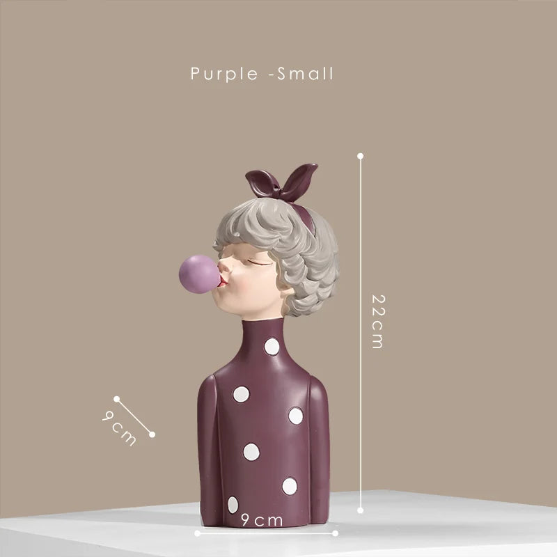 Bubble Gum Girl Statue