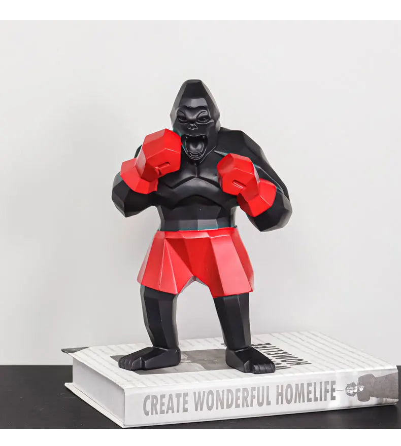 Boxing Gorilla Sculpture