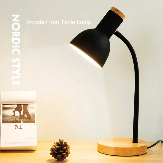 Wood & Iron Desk Lamp