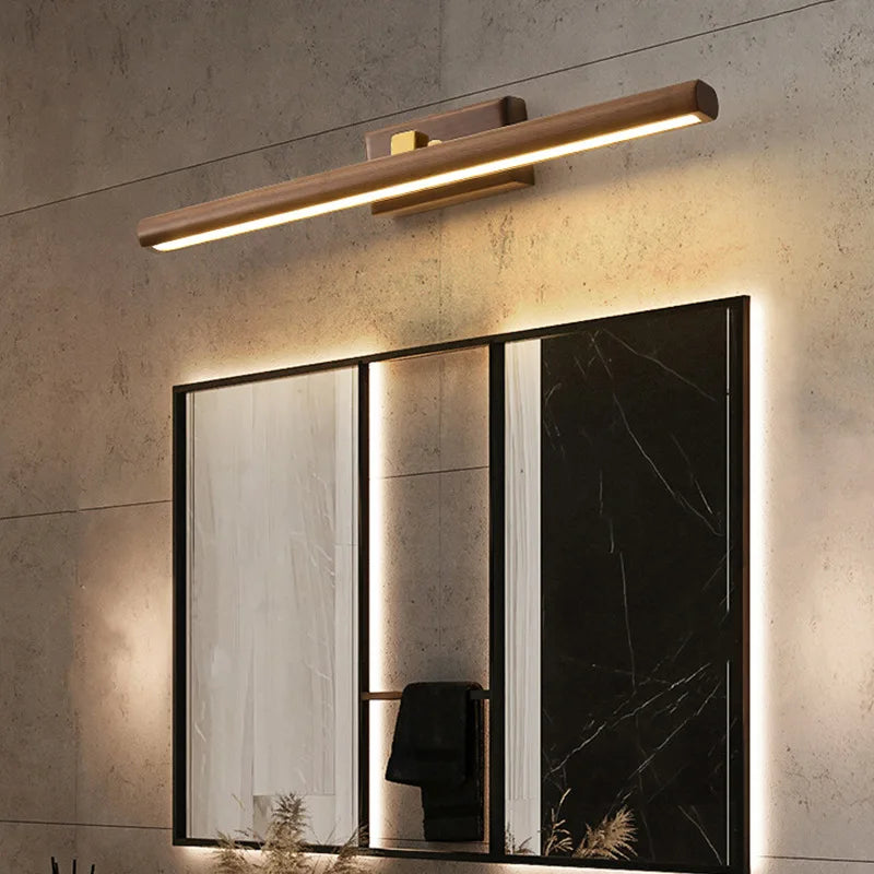 Walnut LED Mirror Lamp