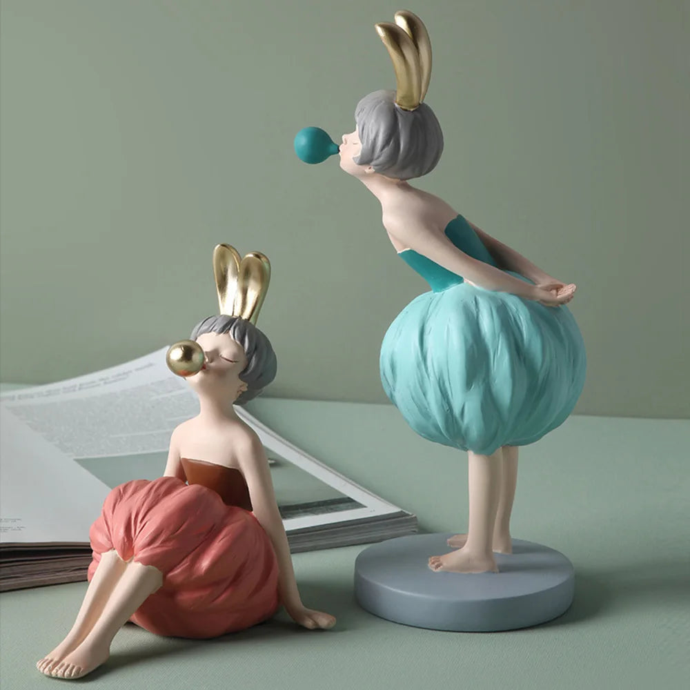 Bubble Gum Girl Figurine