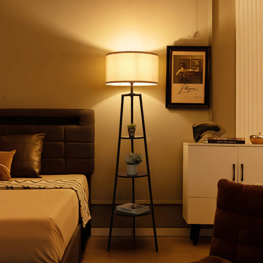 Round Shelf Floor Lamp